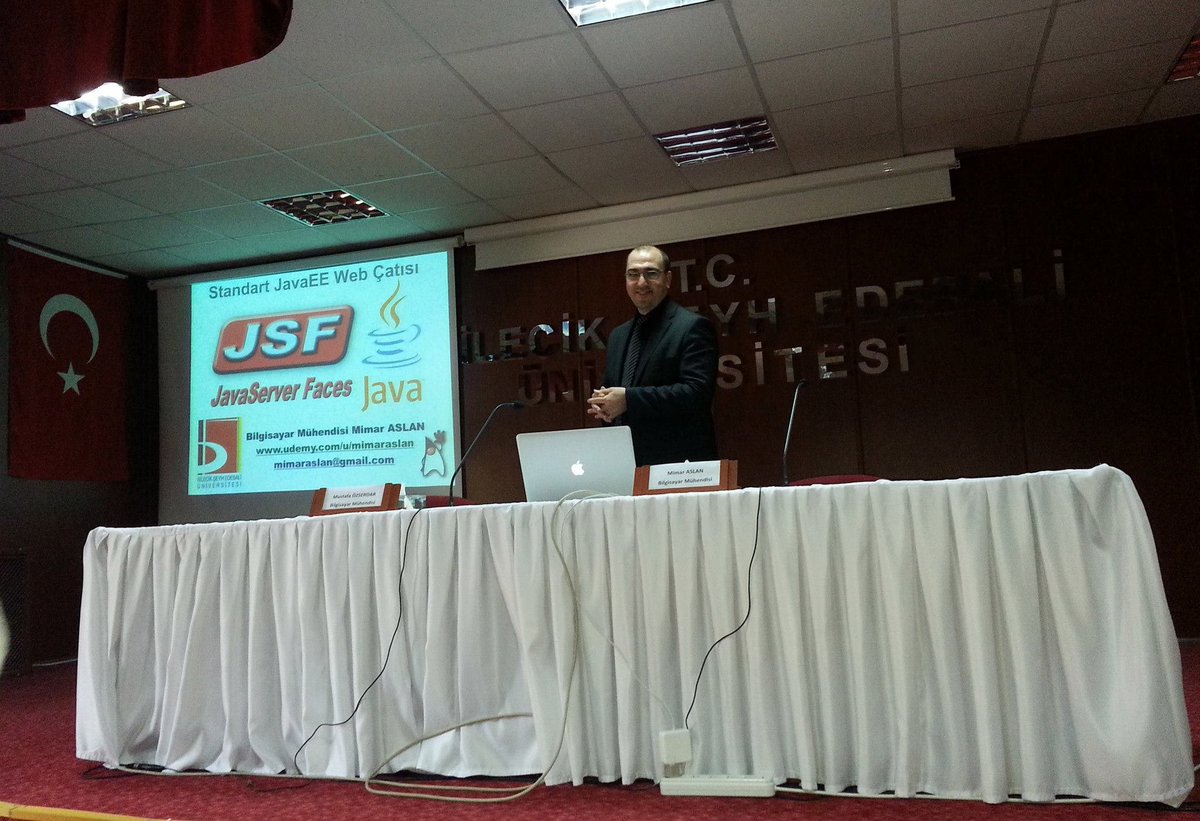 mimaraslan's tweet photo. Bilecik Sheikh Edebali #University - JSF (#Jakarta Java Server Faces) Seminar - #MimarAslan

Make the future @Java ❤️ #28YearsOfJava

#Java #JakartaEE #JSF #JPA #JavaEE #Spring #Hibernate #Presentation #Training #Seminar #Conference #Education #TurkeyJUG #TürkiyeJUG @TurkeyJUG https://t.co/IhX267H2JA