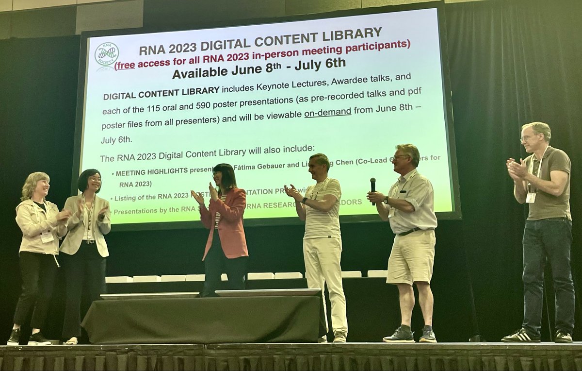 Thanks very much to our fantastic RNA 2023 organizers, hosts, @RNASociety leadership & staff, session chairs, speakers, poster presenters & participants for an amazing #RNA23 in Singapore! Hope you all had a wonderful time, safe travels & see you in Edinburgh for #RNA24!