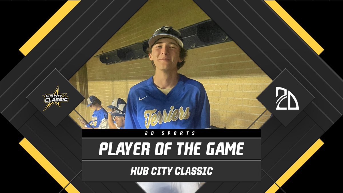 2DsportsbsbPOG's tweet photo. ⭐️ PLAYER OF THE GAME ⭐️

SETH HEBERT: 1-1, 2B
Summer Team: @eastcoastbball VC

#HubCityClassic 
@2DsportsMS https://t.co/AA6jNZ4hOr