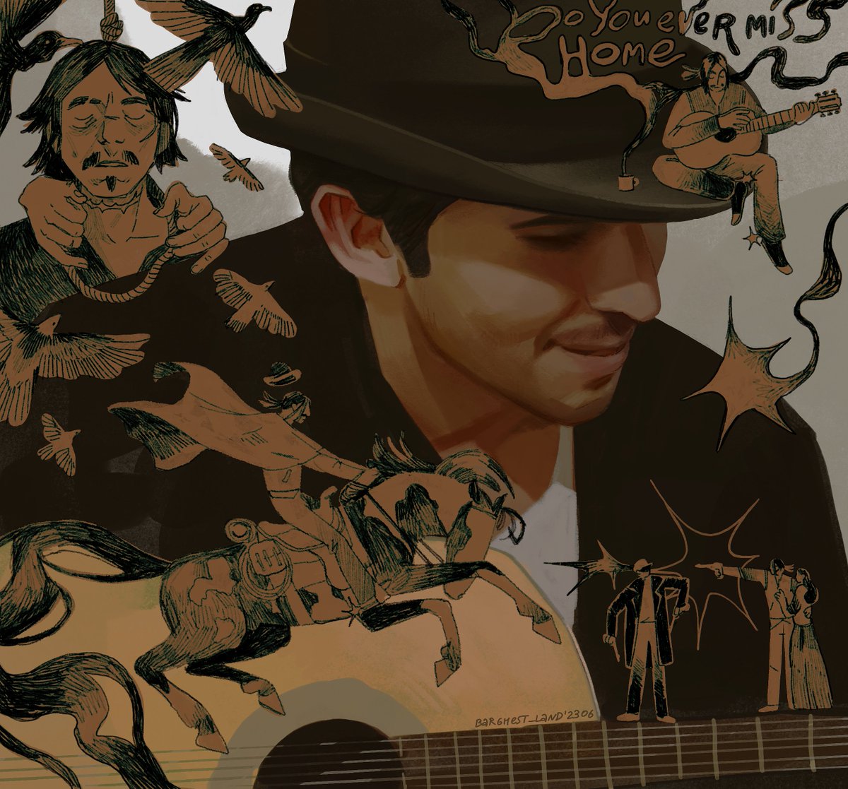 another little drawing of actors behing the characters:)
sorry for the angst, my heart said it had to be done this way😩

#RDR2