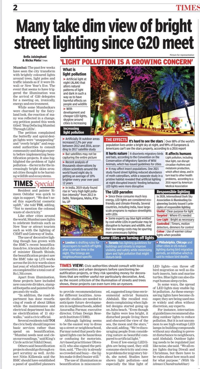 What do you thinking of the lighting across poles & trees in #Mumbai? 
Many we spoke to were not convinced about it. Here’s our report in @TOIMumbai today m.timesofindia.com/city/mumbai/ma…
