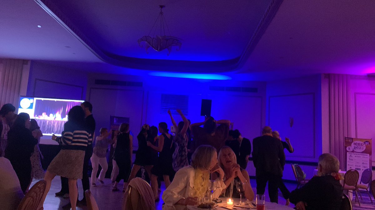 Breaking news: #ICED2023 just took a fun turn, with some of the top ED field icons hitting the dance floor. Picture Bat Mitzah vibes but with the authors of papers you’ve cited multiple times 🫠 I’m living for this.