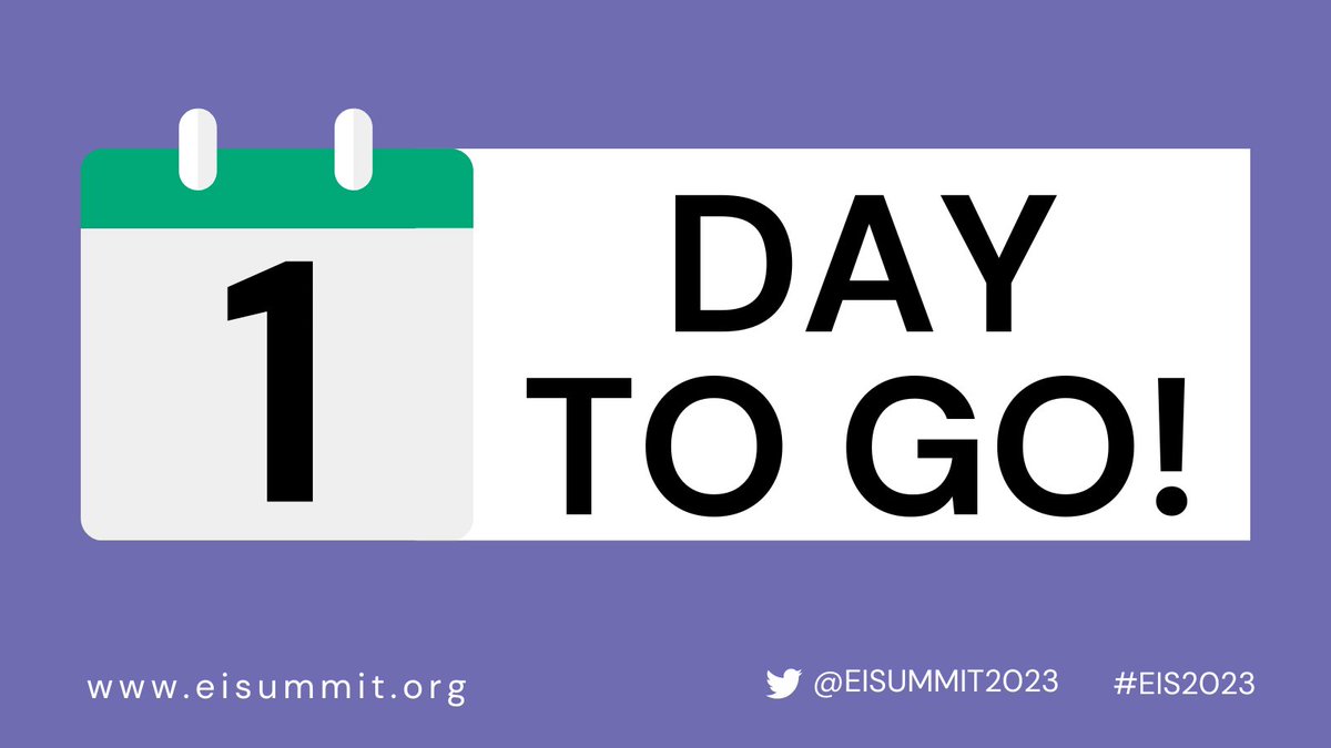 The deadline is here to submit your abstract for the global Evidence and Implementation Summit                              
                      ***midnight GMT 4 June *** 
eisummit.org/abstracts 
#EIS2023
#Evidence #Evaluation #ImpSci #ImpPractice