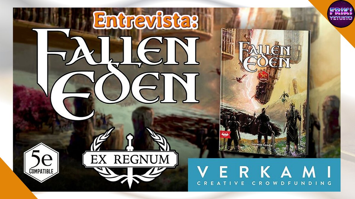 frikivetusto's tweet photo. Mañana hablamos de Fallen Eden con su autor Germán Gandía, que nos contará más cosas de este juego editado por @ExRegnum y que sale el día 7 en @verkami. A partir de las 18:00 en https://t.co/9DHmW4iEIa vía @YouTube
#entrevista #falleneden #dnd #mecenazgo #exregnum https://t.co/Im36ij5GdZ