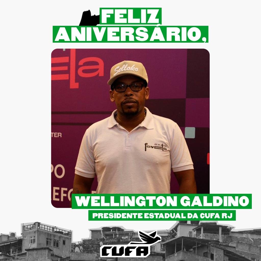 Feliz aniversário, Wellington Galdino! 🎉📷 Parabéns pela sua dedicação e coordenação das ações como presidente aqui da CUFA Rio! Desejamos muita saúde, sucesso e felicidades! #FelizAniversário #CUFA