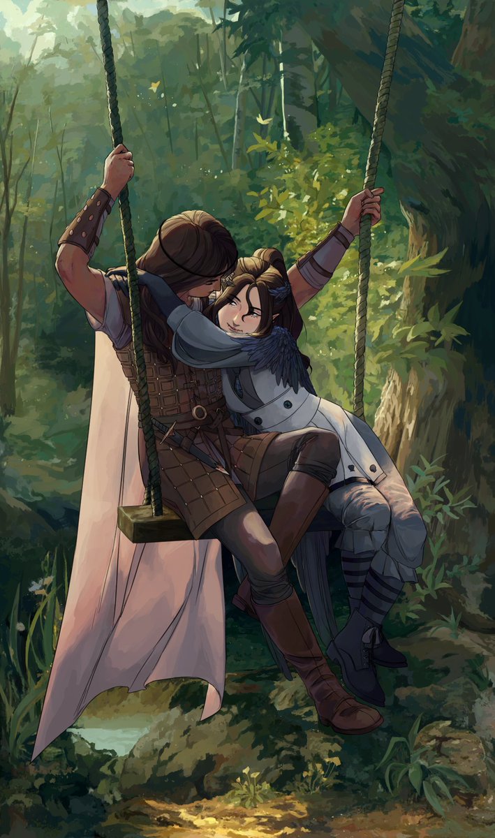 'Springtime'

A (very belated) birthday gift for a beloved friend and DM of mine of their Wild beyond the Witchlight PC and NPC partner.