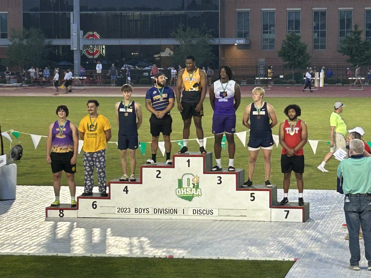 HUD_MrMcConnell's tweet image. Congratulations to Blake Toth and Ben Shabino on getting All-Ohio today!!! They placed 4th and 5th in the discus. This is the first time in Hudson history that 2 throwers have made the podium in the same event. #rollhud #explorerpride