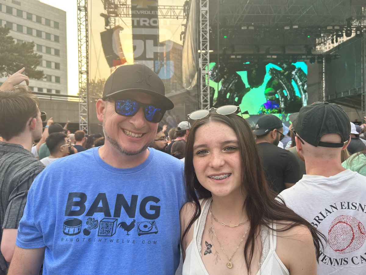Me and my daughter today in Detroit watching @steveaoki & @ztrip for her 1st party/show ever. #djztrip #steveaoki #believeinthebeat #Detroit