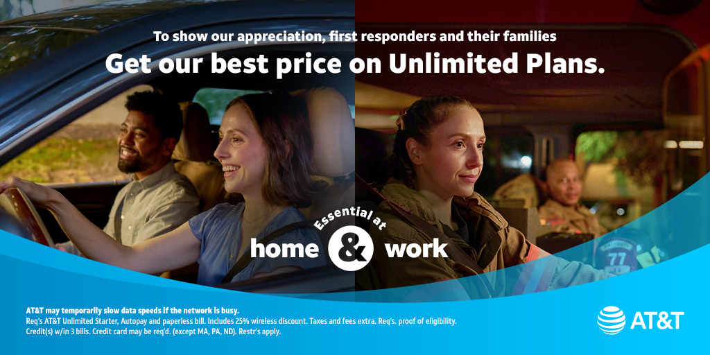 We're thanking first responders and their families with our best deal on unlimited. Schedule a one-on-one appointment at attp.us/FirstResponders to learn more.  #ATTVIP #ATT #FirstResponder #Appreciation #Deals #Savings