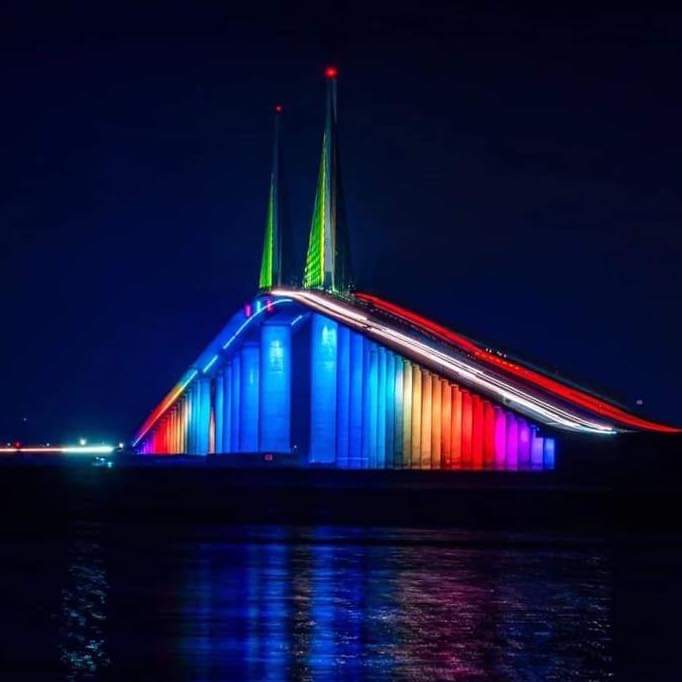 BRAVO! The Florida cities of Sarasota and St.Pete just defied Ron DeSantis with a POWERFUL message using the bridge that connects them