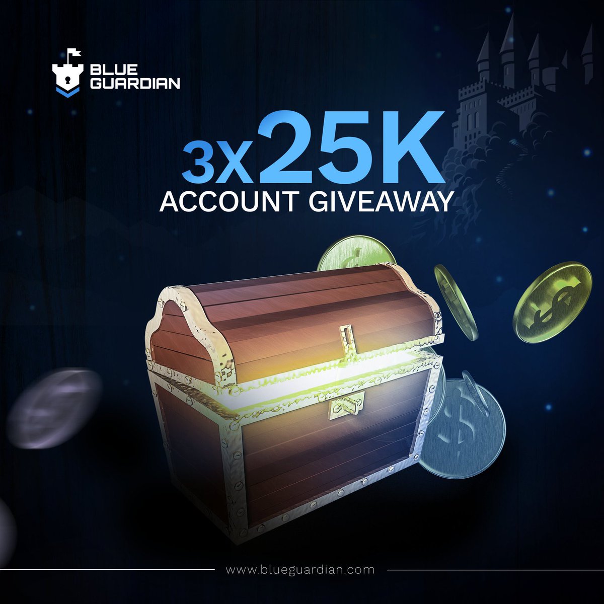 🔹 CHALLENGE GIVEAWAY 🔹

x30 25k Evaluation Accounts 

1. Follow @Cryptoforlivin4 & @BlueGuardiancom 

2. LIKE & RETWEET 

3. Tag a trading buddy in the comments 

#Blueguardian

*Winners will be announced in 72 hours

Goodluck everyone ✨