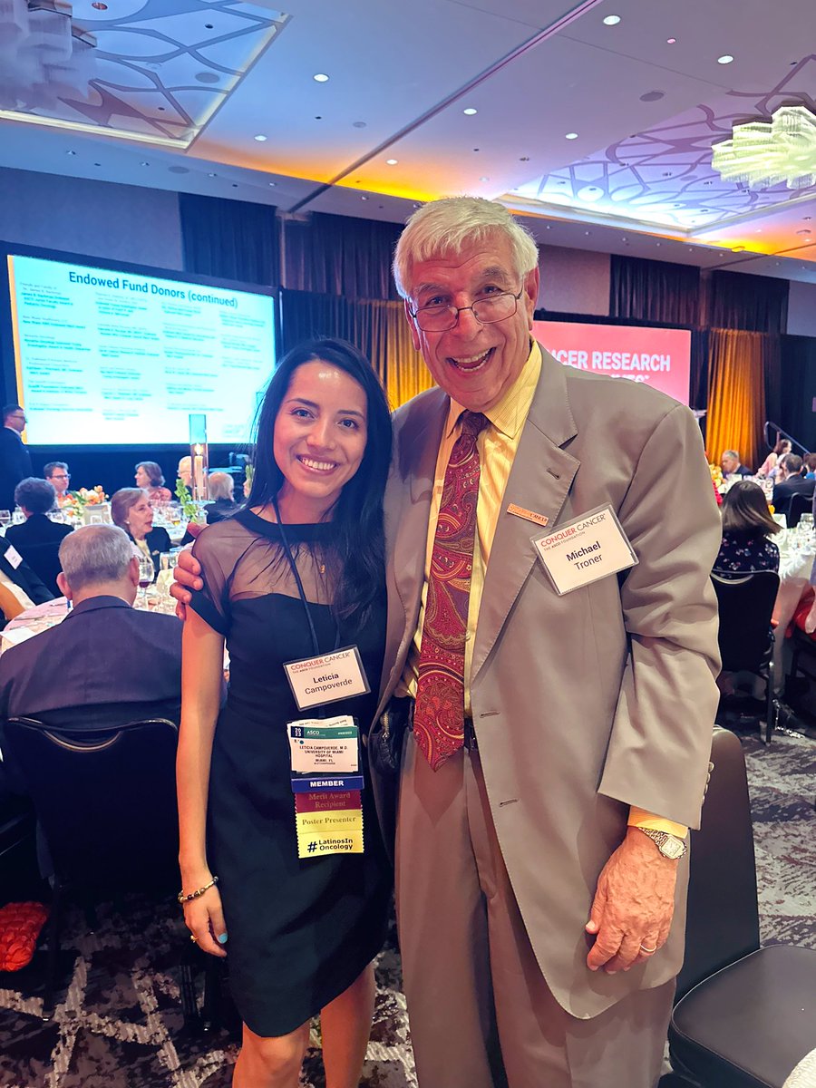 I feel honored to be a recipient of the #ASCO2023 Conquer Cancer - Howard Lessner, MD, Endowed Merit Award supported by Dr. Michael and Deborah Troner. Thank you for supporting young investigators and women in oncology 
#conquercancer #latinosinoncology  #weconquercancer  -#usfq