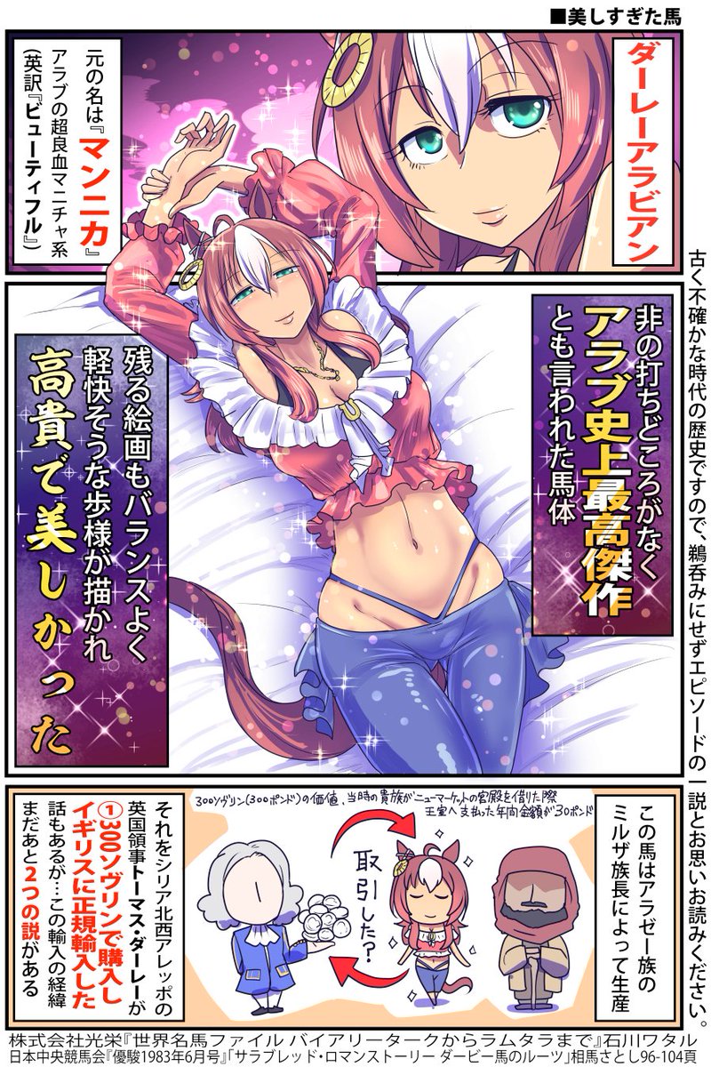 美しすぎた馬、ダーレーアラビアンのお話  #ウマ娘