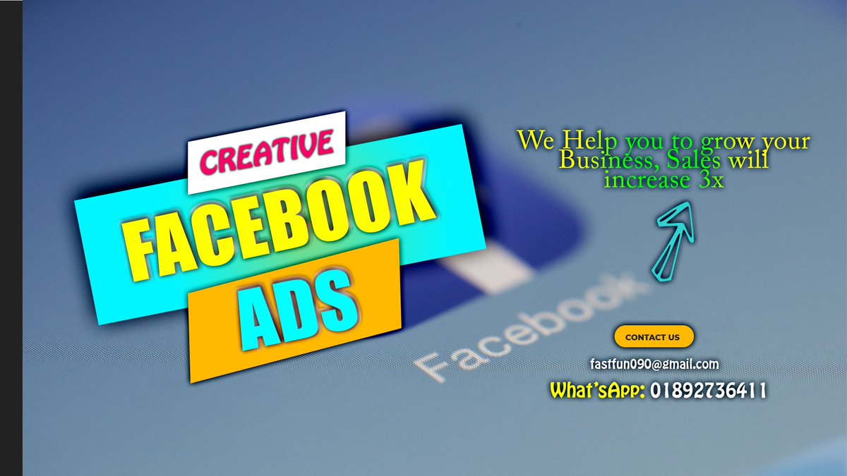 Sales will increase 3x 
Prospective Client, Facebook Ads campaign which helps generate leads and sales for your product &amp; optimize it for a better return on investment. 
 
Fiverr:fiverr.com/jitu018?up_rol…

#200tezos #StanleyCup #facebookads
#LAMH
