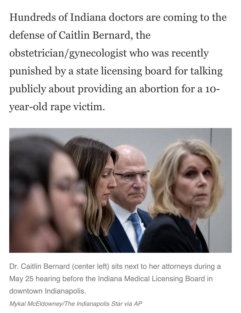 I stand with Caitlin Bernard. She did nothing wrong. She protected the rights & health of her patient, when others would not. 🙏 npr.org/2023/06/03/117… #AbortionIsHealthcare #ReproductiveRights