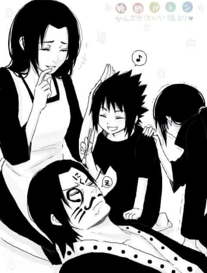 I draw on Father face while he is asleep on mother lap