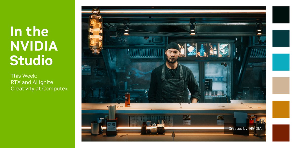 NvidiaANZ's tweet image. Announced at #COMPUTEX2023: The #NVIDIAStudio platform brings new tools &amp;amp; performance to creators with plenty of AI power. 🎨

✅RTX meets 14"" Laptops
✅Simultaneous Screen Encoding w/ CapCut
✅May Studio Driver
✅NVIDIA ACE for Games

Read the latest: nvda.ws/43vT3LT