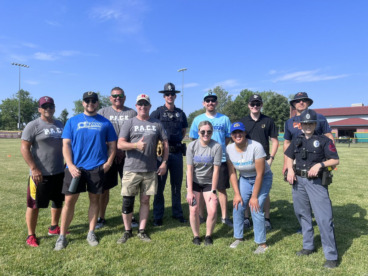 PACEOmaha's tweet photo. ⚾️☀️ Such a great turnout and a beautiful day for our #paceball clinic!! Huge thank you to ALL of our volunteers:
@oaxstormchasers
@NSP_TroopA
@KangerKen
And everyone else that was there showing their #pacepride https://t.co/dQapAupFfL