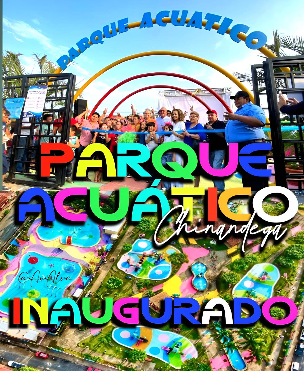 MaiskaLamber's tweet photo. Familias Chinandeganas celebran la inauguración del Parque Acuático, obra ejecutada por la Alcaldía Municipal.
Horarios:
Jueves y Viernes de 11 am a 7 pm, 
Sábados y Domingos de 9 am a 7 pm.Precio de ingreso 20 córdobas general, niños menores de 2 años No Pagan.
#JunioEnVictorias https://t.co/ttgipTbe1Z