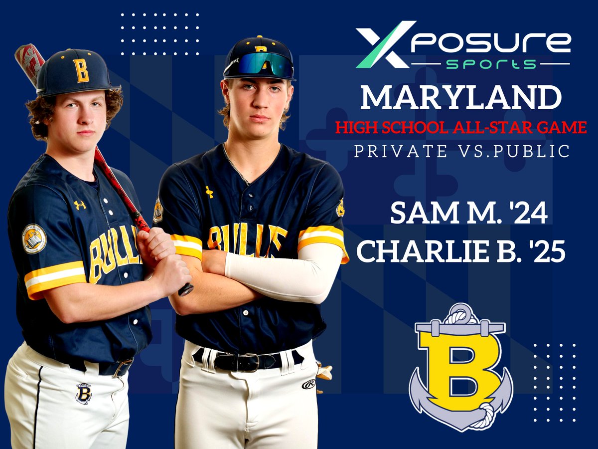 CONGRATULATIONS to Sam M. '24 and Charlie B. '25 on being selected for the Xposure Sports Maryland High School All-Star game on Sunday, June 4, at Harford Community College!