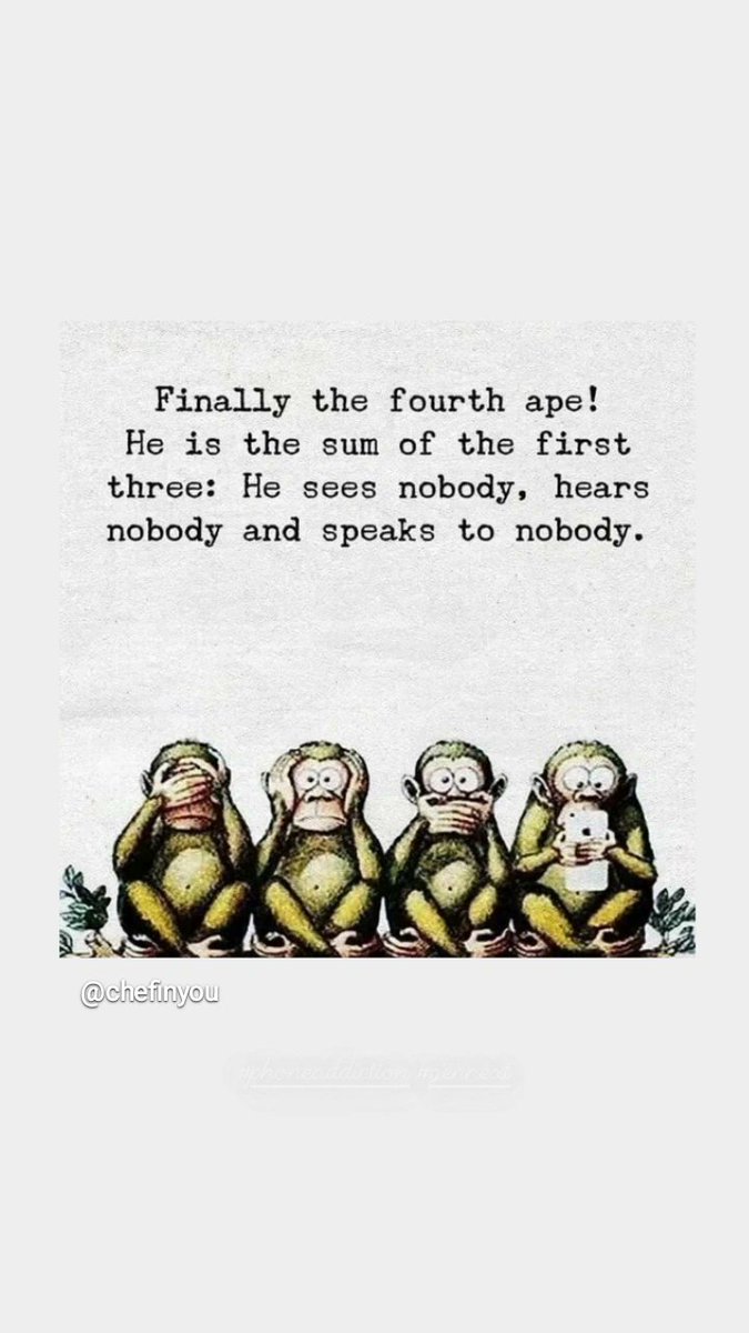 pages4ages's tweet image. Three wise monkeys ...and now we have the 4th one ...wise or stupid, reality it is !
#gennext #technologyaddictio #phoneaddict #threewisemonkeys