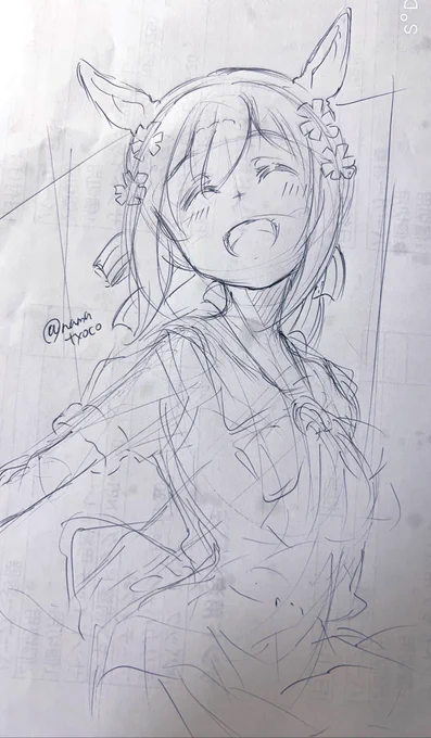 仕事の予習の間に落描きモーション✨️