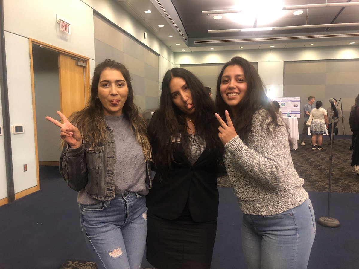 evelyn_ucla's tweet photo. Love goofin’ around with my co-authors, Alexys Garcia and Marlene Huerta at the Cal State LA MPH Internship showcase. What a fun time with students and faculty! #csu #calstatela #xucalstatela https://t.co/c2tQR9w1hw