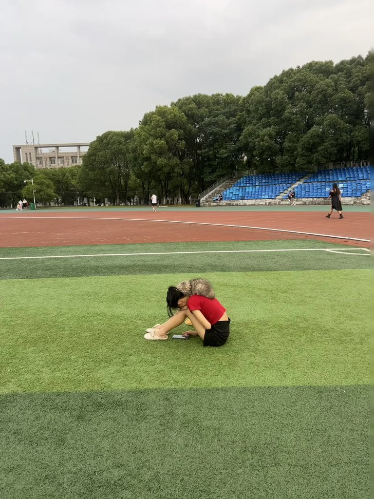 Cute girl and her adorable cat