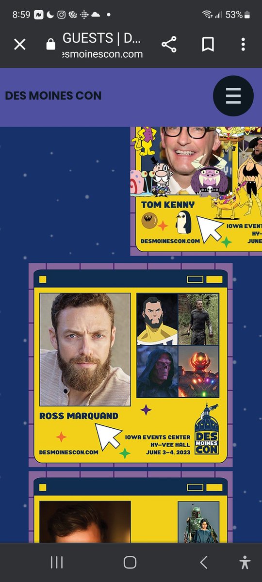 @RossMarquand just found out your in my area this weekend.  I'm so crushed I can't go. I haven't seen you since the 3rd Walker Stalker cruise..😢💔