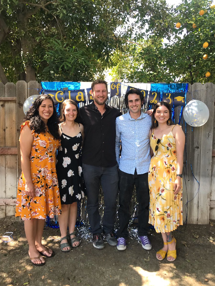 So proud of and grateful for these four! Meg Kargul, @teller_noah @StuartSchwab @ClarissaRodd I had the honor of PhD hooding them today! @UCRCNAS @UCRiverside