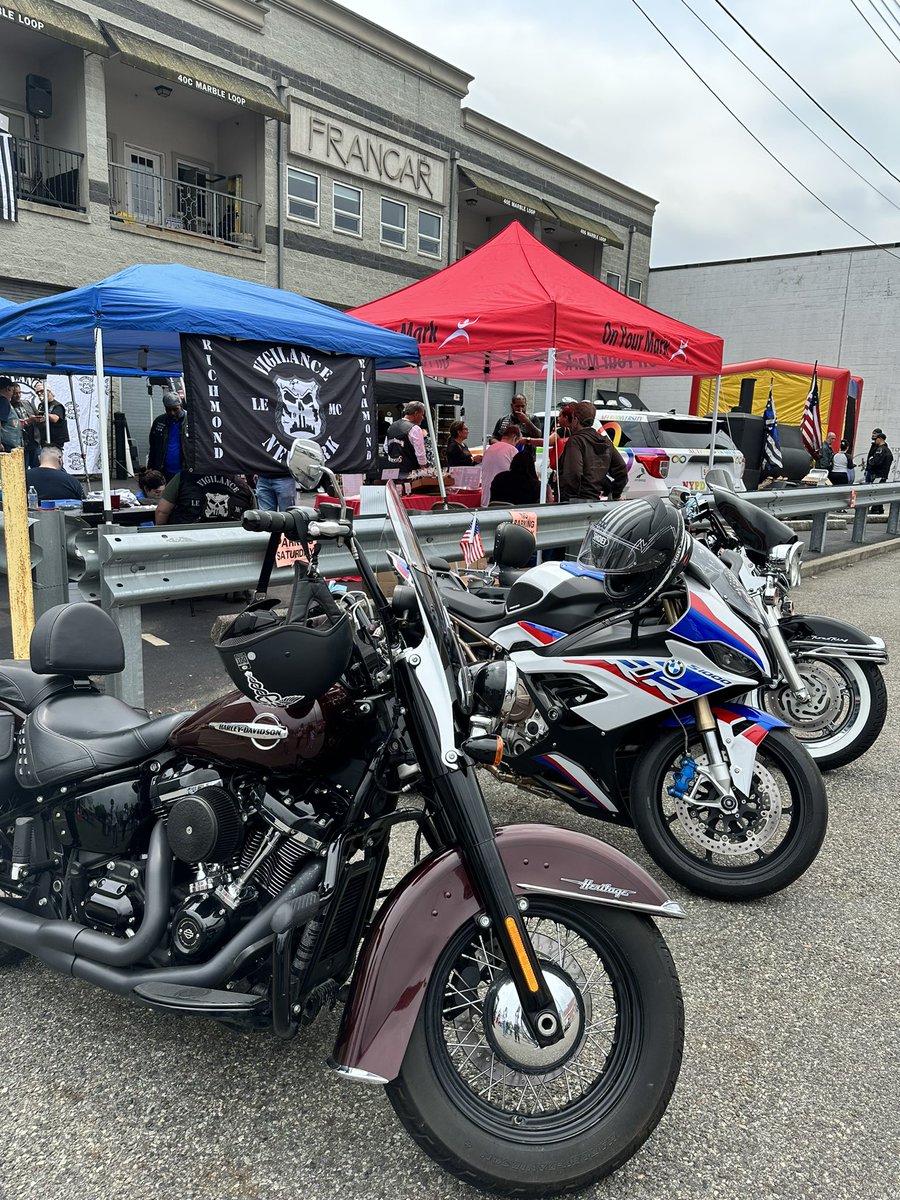 CopsCareForKids's tweet photo. Great day supporting Vigilance LEMC at Rev’n for Evan, an annual motorcycle run fundraiser benefiting On Your Mark. https://t.co/ze9X2c5sCg