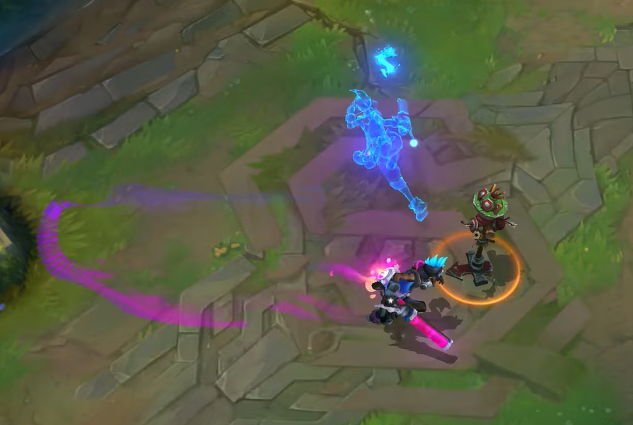 _another_tina_'s tweet image. Happy pride month to this Ekko skin specifically, who is a walking bi flag