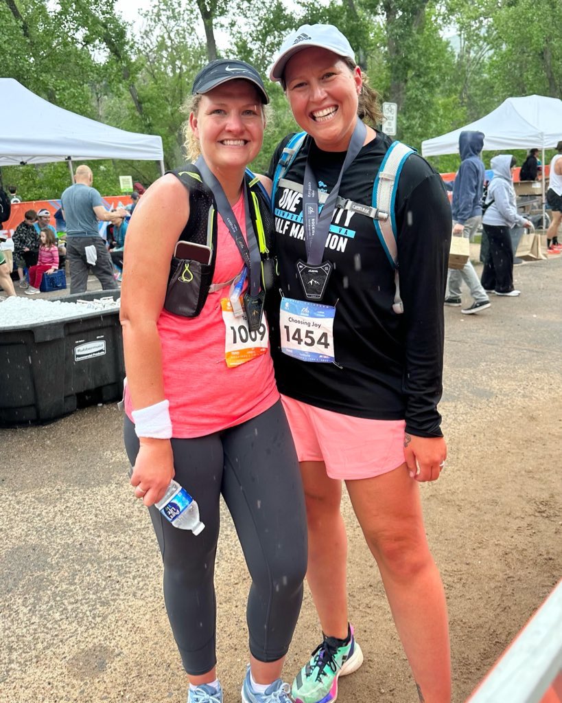 colleen__corbin's tweet photo. MY GIRL RAN A MARATHON 🥹💕

Shoutout to @RunRevel for an awesome morning cruising through the mountains… SO proud of you @TayBurton - you did the dang thing!! 

#ChoosingJoy https://t.co/UnpZ0nW9Bt