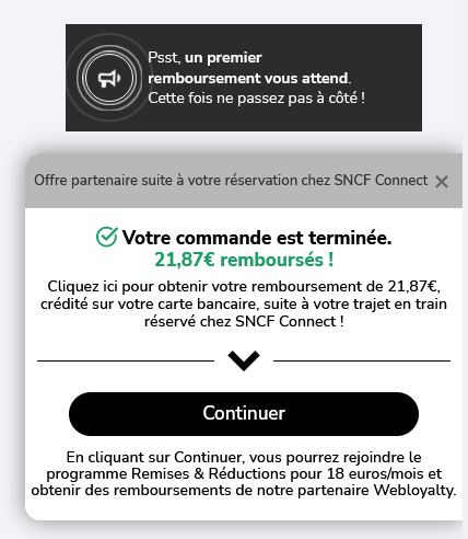 Cette arnaque sur le site de la SNCF je ne sais même pas s'il faut rire ou pleurer.
