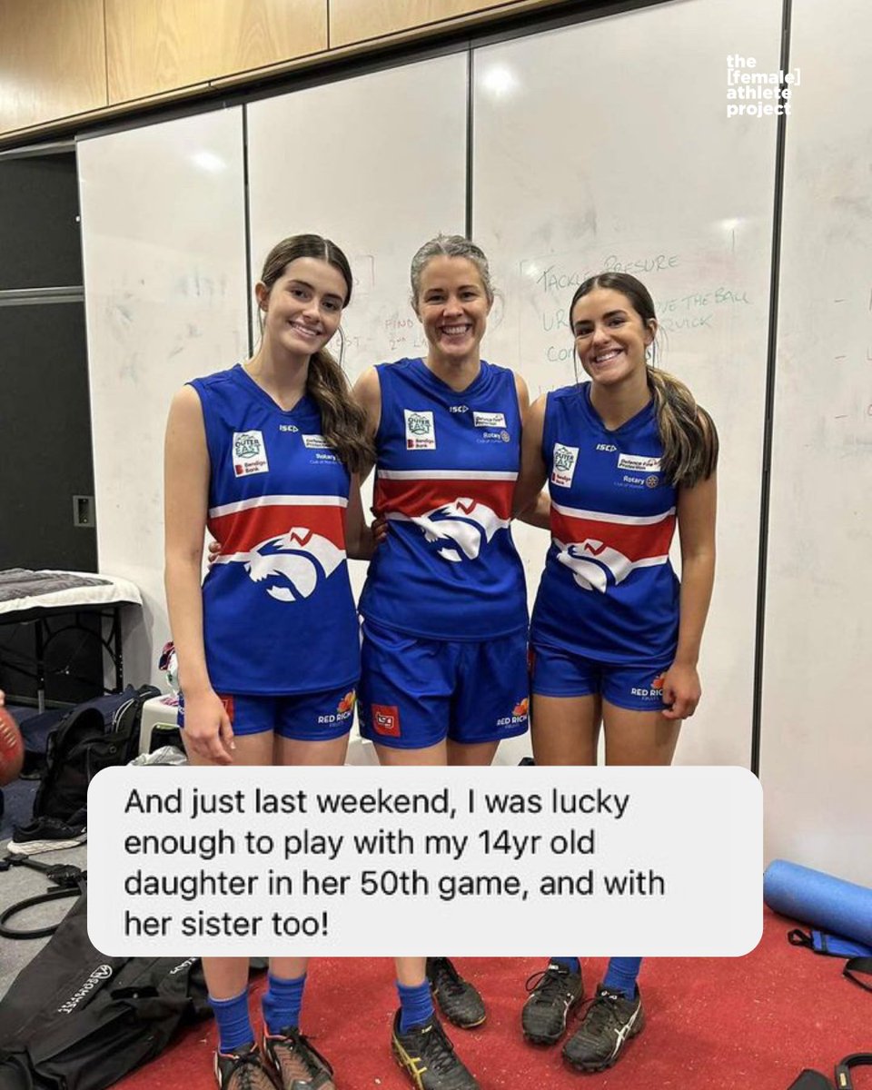 We love this story! Almost half of the inaugural women’s footy team at Wandin Football Netball Club are mothers and their daughters #womenssports