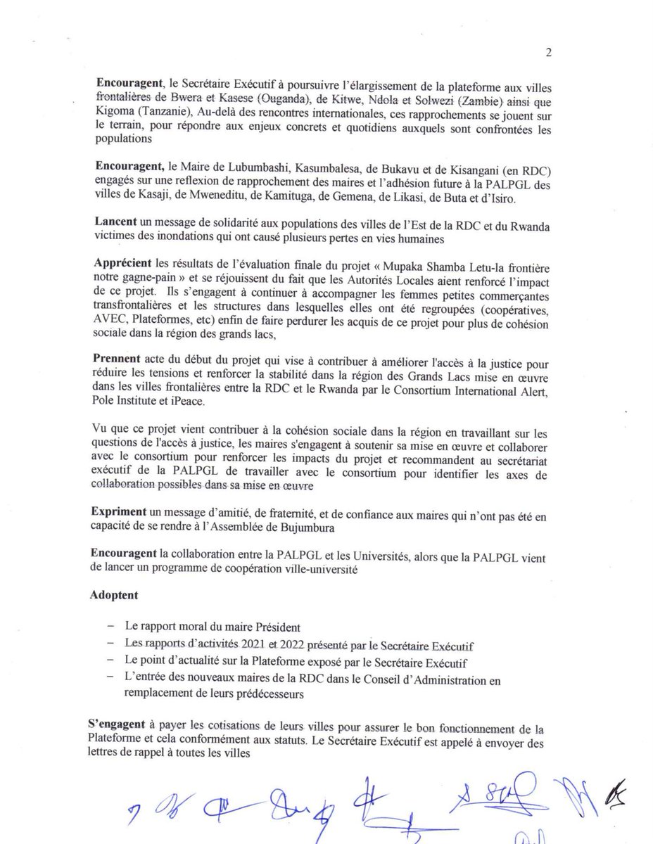 VilleBaraka's tweet photo. #Baraka et #Grandslacs: Communiqué final de la 10 ème A.G des Maires francophones de la régions des grands lacs. "Ville et vivre ensemble : 10 ans après", le thème de cette AG. La ville de Baraka valablement représentée. C'est aussi sans doute sa reconnaissance internationale. https://t.co/hMxVZETWC4