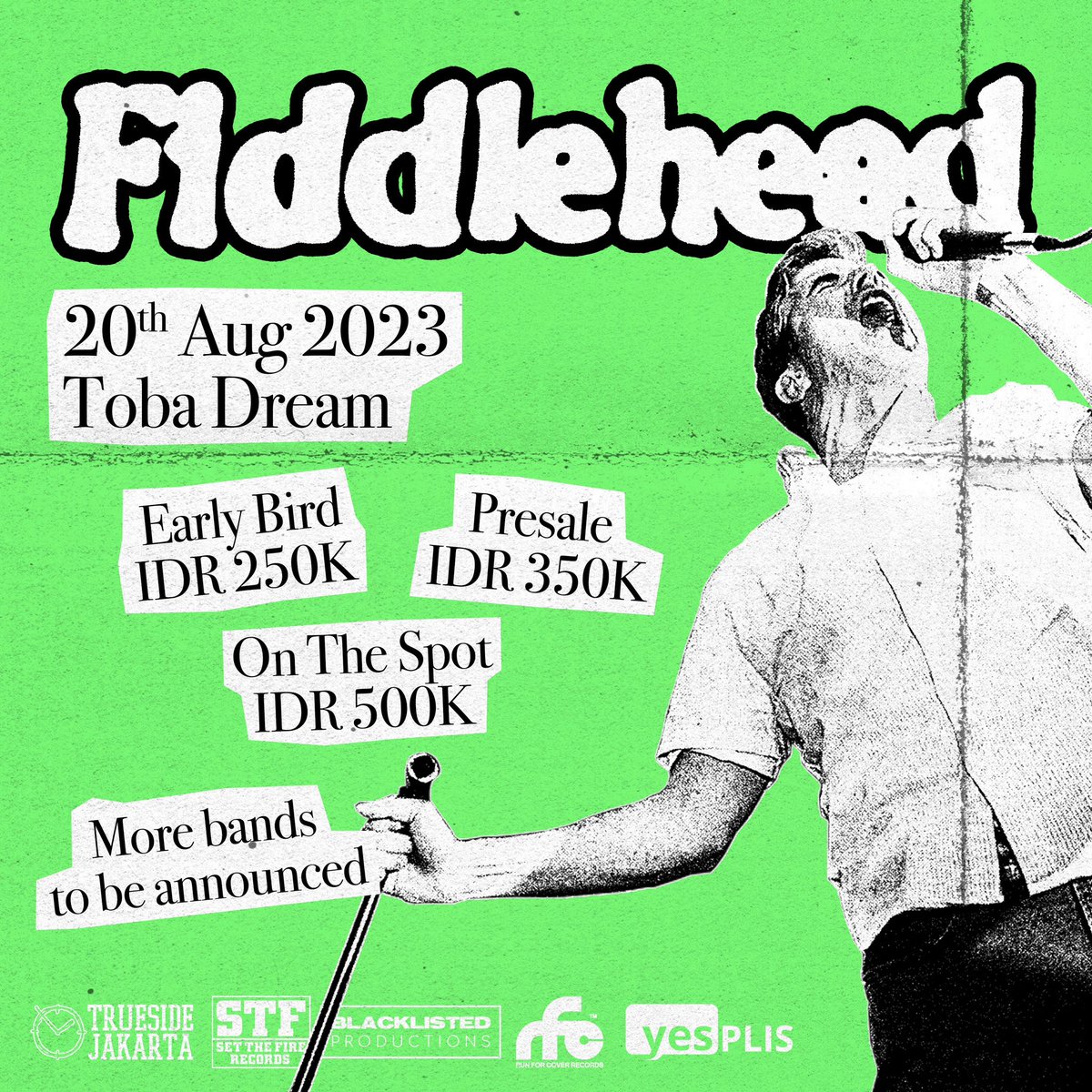 Fiddlehead live in Jakarta. Early Bird tickets go on sale on Monday June 5th at 20:00 sharp
