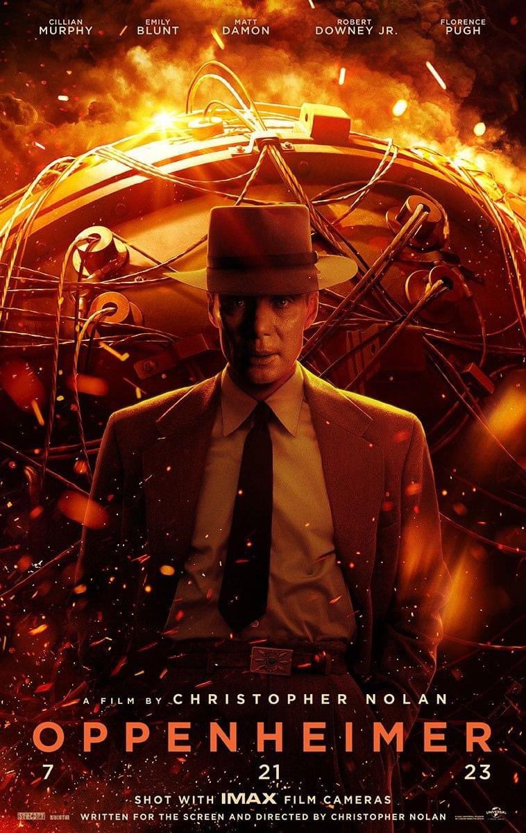 OperadorNuclear's tweet photo. Espectacular póster de @OppenheimerFilm, la película de Chistopher Nolan sobre Robert Oppenheimer, el padre de la abominable bomba atómica. https://t.co/w17a18mmjj