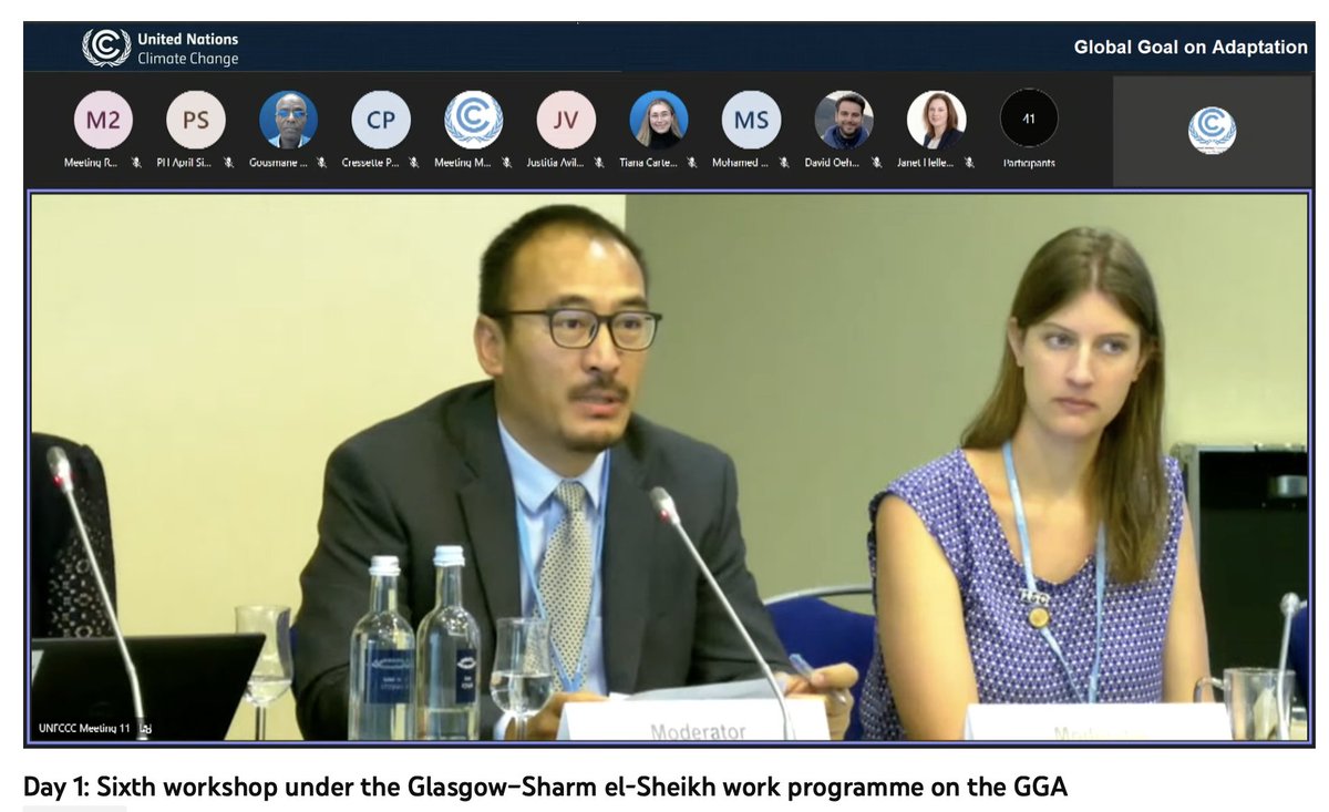 AProfJNalau's tweet photo. The 6th @UNFCCC workshop on the Global Goal on #Adaptation has just started. Interesting 2-days ahead hearing discussion on what the GGA framework could look like. Here's a link to follow https://t.co/buI5zva8Um #SB58 #climateadaptation #adaptationpolicy https://t.co/4esLFn58sQ
