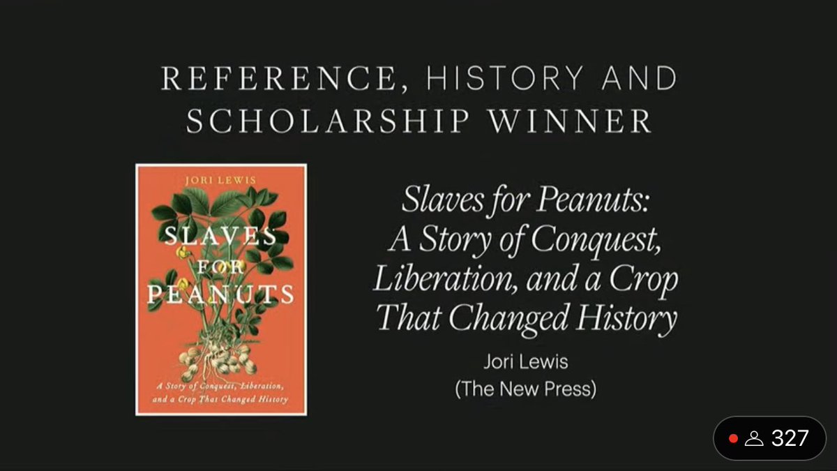 Oh my! Slaves for Peanuts won a Beard Award! #jbfa I’m so humbled by the recognition.