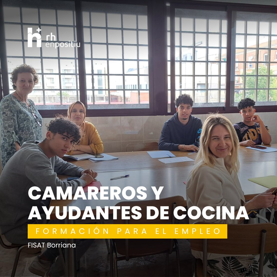 Formar en oficios con alta tasa de empleabilidad + realizar prácticas no laborales en empresas reales = éxito seguro. 💛💪

Nosotros comenzamos una nueva formación en 𝗰𝗮𝗺𝗮𝗿𝗲𝗿𝗼𝘀 𝘆 𝗮𝘆𝘂𝗱𝗮𝗻𝘁𝗲𝘀 𝗱𝗲 𝗰𝗼𝗰𝗶𝗻𝗮 con el maravilloso equipo de FISAT Borriana. 😍