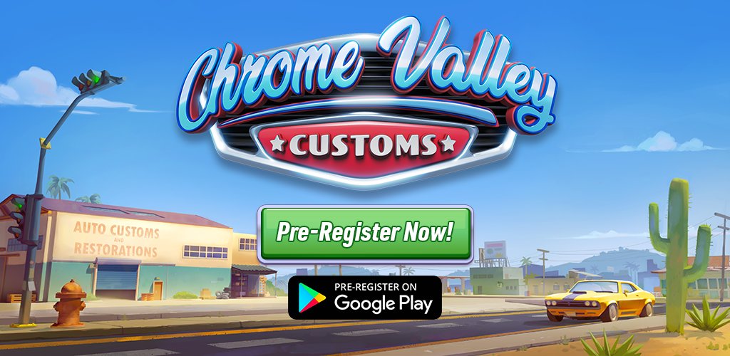 Supercell (@supercell) on Twitter photo Get ready to hit the road in <a href="/SpaceApeGames/">Space Ape Games</a> newest game Chrome Valley Customs! 🚘🛞🔧
Join the garage crew as you restore, tune, and customize classic rides and earn the title of master mechanic.
Launching soon. Don’t miss it, pre-register now on Google Play! Get ready to hit the road in <a href="/SpaceApeGames/">Space Ape Games</a> newest game Chrome Valley Customs! 🚘🛞🔧
Join the garage crew as you restore, tune, and customize classic rides and earn the title of master mechanic.
Launching soon. Don’t miss it, pre-register now on Google Play!