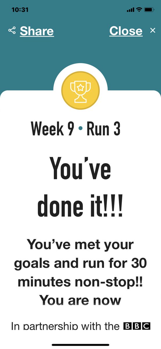 Yay we did it <a href="/couch_5k/">Couch to 5K</a> with <a href="/jowhiley/">Jo Whiley</a> <a href="/Anthonyhewkin/">anthony`</a> 🏃🏻‍♂️🙌✔️