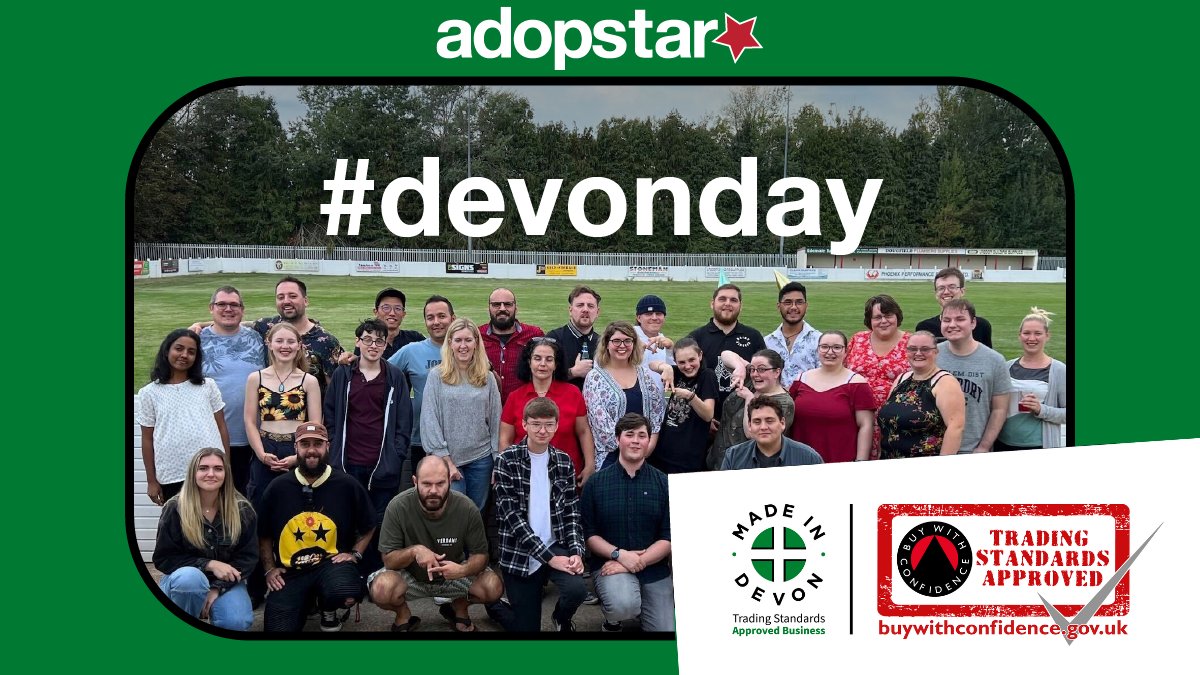 We're so excited to celebrate #devonday with #madeindevon this year. As members of Made in Devon, we are also part of the #Buywithconfidence scheme, so be sure to Check us out here > buywithconfidence.gov.uk #madeindevon #devonday #Adopstar