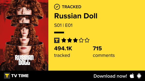 http_cotojest's tweet photo. I've just watched episode S01 | E01 of Russian Doll! #russiandoll  https://t.co/ZkzWHQ69aj #tvtime https://t.co/axa1WOm4la