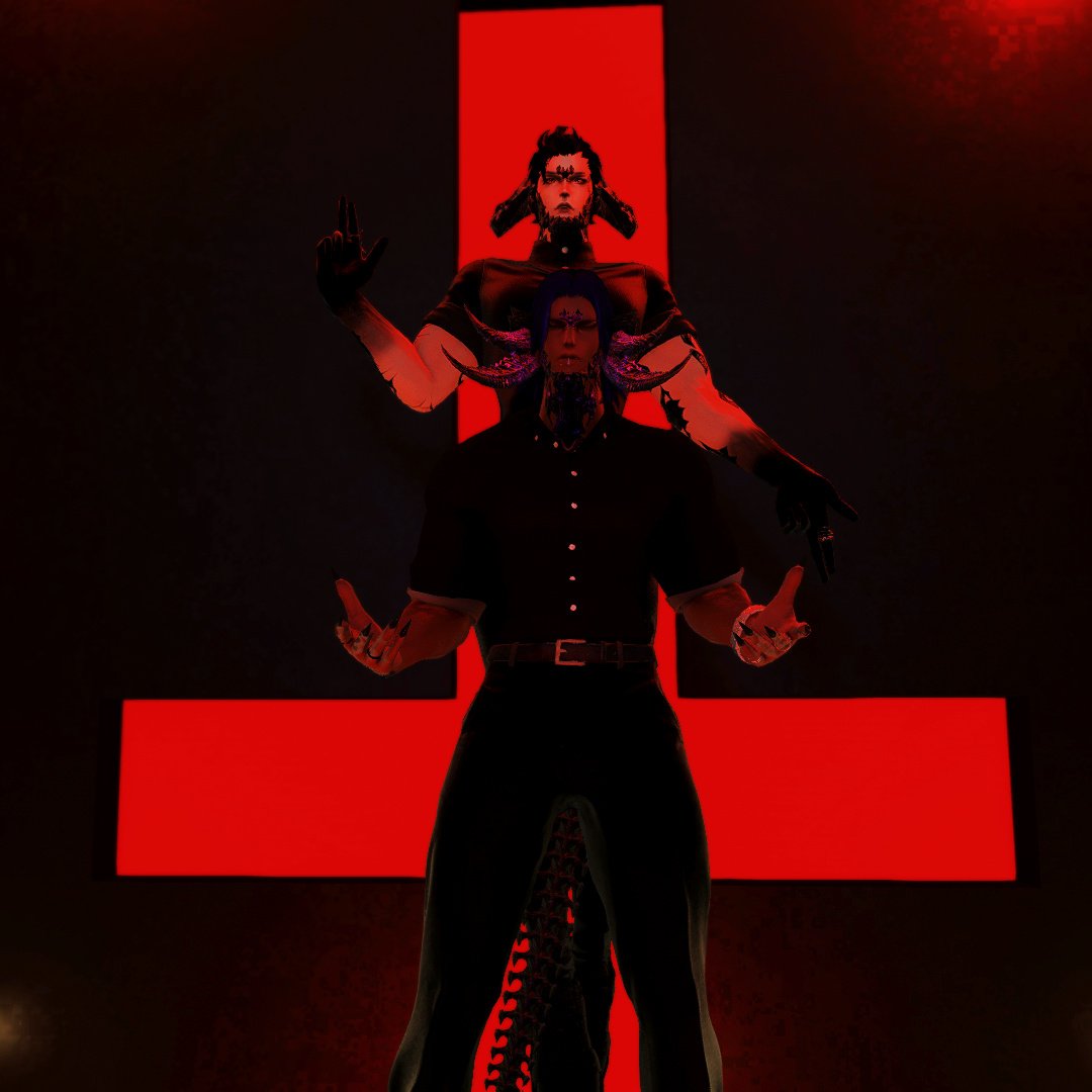 Rath_XIV's tweet photo. Kneel before us and rejoice in your sins...
#MurderIncStudio
#FFXIVScreenshots #GPOSE #Au_Ra #AURAMAFIA #XAELA #XAELAAURA https://t.co/joodEyAFUX