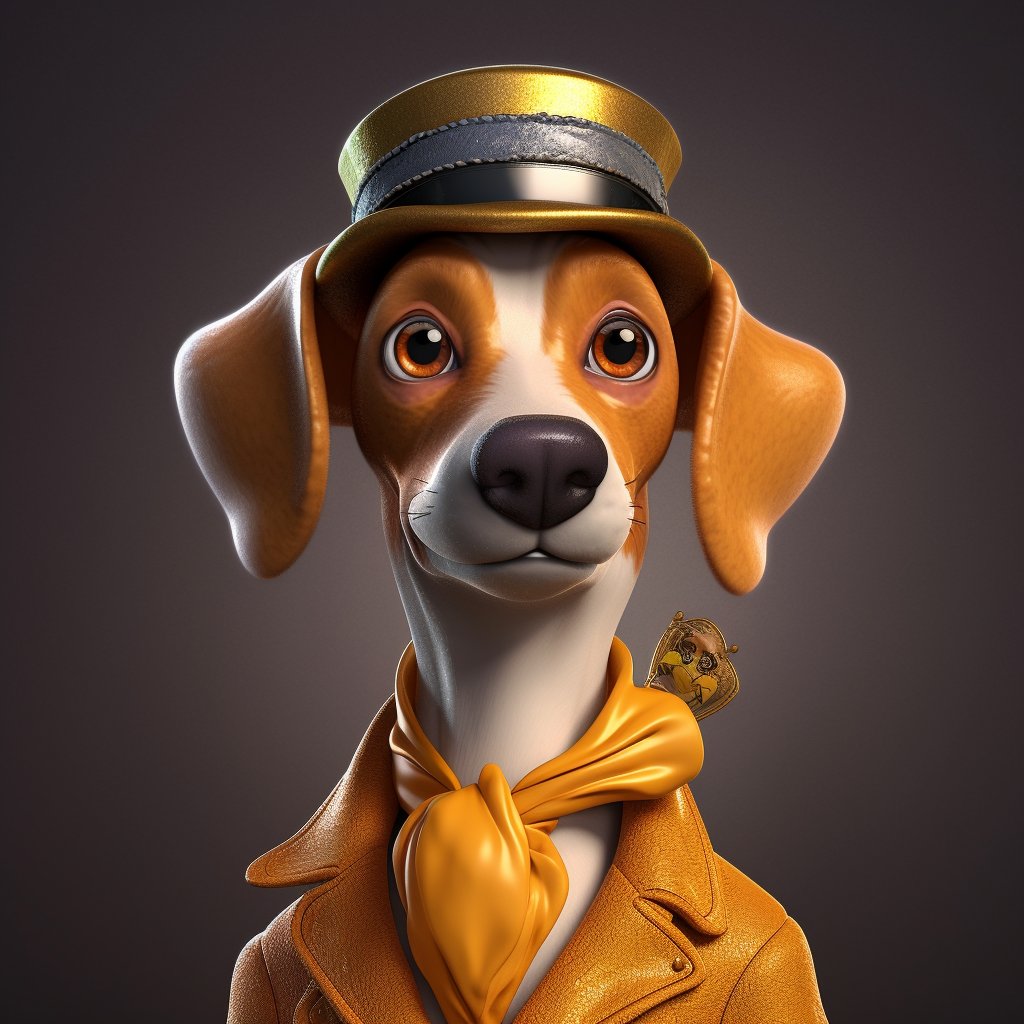 'Experience the enchantment of CrafteoAI's adorable animated dog. Delight in intricate portraitures and whimsical pop culture charm. 🌟🐾 #CrafteoAI #WhimsicalArt #AnimatedMagic #dog #nft # ai #digitalart # doglover '