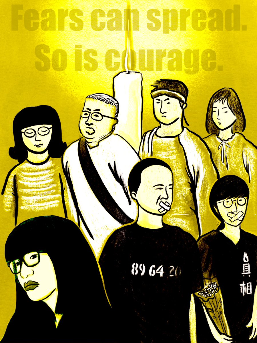 monkmonkii's tweet photo. “Fears can spread. So is courage.”
#TiananmenSquareMassacre
#MemoryBattle
#SAVE12
#FREE47
#FreeAllPoliticalPrisioners
#HongKong
#HongKongers
#香港 https://t.co/ys0aINViph