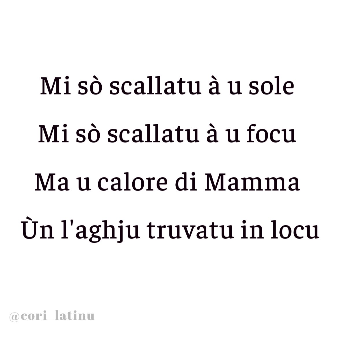 Cori_latinu's tweet photo. Mammi cari, mammi santi, vicini ò luntani, da quì ò da l'aldilà, u vosciu sguardu sempri ci riscalda. #LinguaNoscia https://t.co/bzPdWIukQN