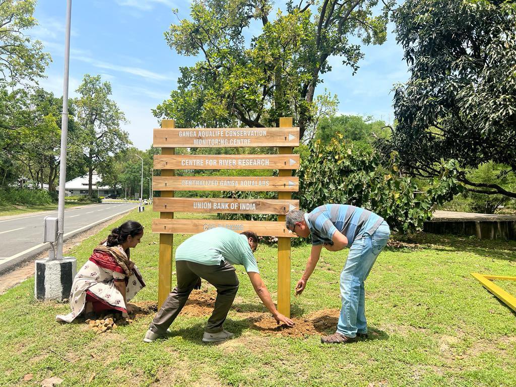 wii_india's tweet photo. New building of the Ganga Aqualife Conservation Monitoring Centre (Centre for River Research) @wii_india ready for inauguration. Established  through the NMCG &amp; NRCD, Ministry of Jal Shakti sponsored projects. 
@moefcc @MoJSDoWRRDGR @mygovindia @mygov @byadavbjp @gssjodhpur https://t.co/WX2G1g4X5M